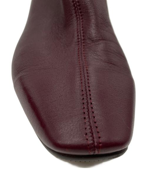 卑弥呼（ヒミコ）卑弥呼 (ヒミコ) ヒールシープレザーストレッチブーツ ボルドー サイズ:24㎝の古着・服飾アイテム