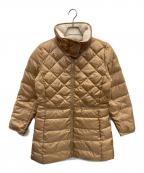 LAUREN RALPH LAURENローレンラルフローレン）の古着「フェイクシアリングトリム キルテッド ダウン コート」｜ブラウン