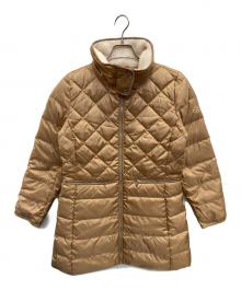 LAUREN RALPH LAUREN（ローレンラルフローレン）の古着「フェイクシアリングトリム キルテッド ダウン コート」｜ブラウン