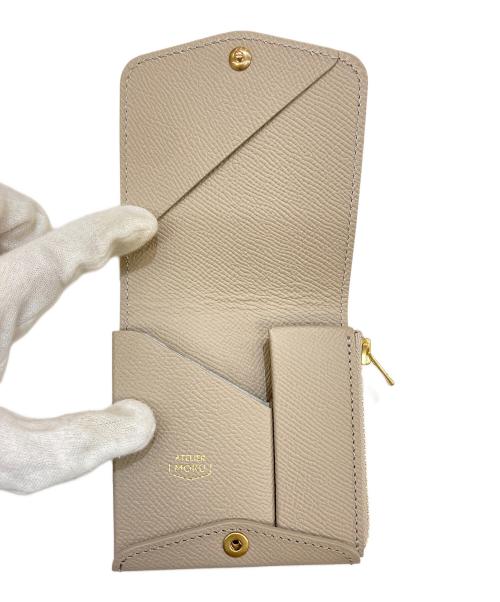 ATELIER MOKU（アトリエモク）ATELIER MOKU (アトリエモク) 小さく薄い財布 SAKU ver3 PLUS Noblessa グレージュの古着・服飾アイテム