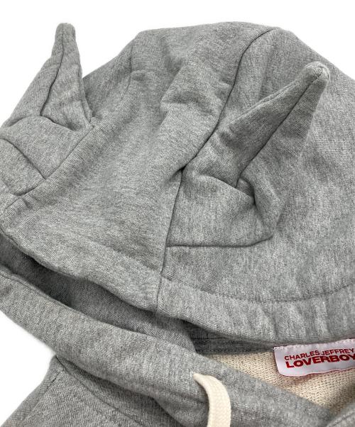 CHARLES JEFFREY LOVERBOY（チャールズ ジェフリー ラバーボーイ）CHARLES JEFFREY LOVERBOY (チャールズ ジェフリー ラバーボーイ) EARS HOODY グレー サイズ:Mの古着・服飾アイテム