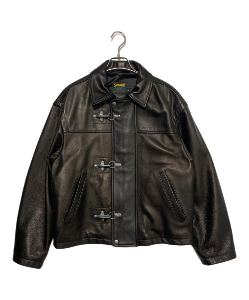 SUPREME（シュプリーム）SUPREME (シュプリーム) Schott (ショット) Leather Clip Jacket ブラック サイズ:Sの古着・服飾アイテム