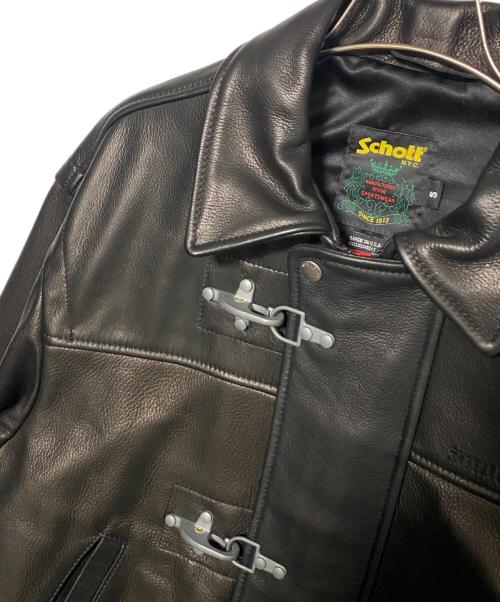 SUPREME（シュプリーム）SUPREME (シュプリーム) Schott (ショット) Leather Clip Jacket ブラック サイズ:Sの古着・服飾アイテム
