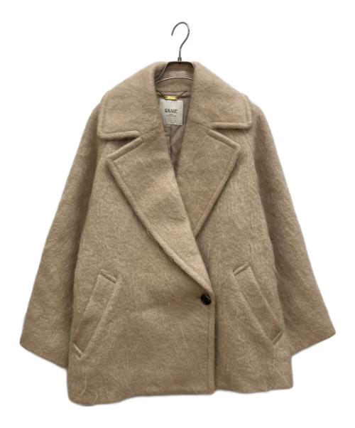 journal standard L'essage（ジャーナルスタンダード レサージュ）journal standard L'essage (ジャーナルスタンダード レサージュ) モヘヤMIXシャギーダブルコート  ベージュ サイズ:FREEの古着・服飾アイテム