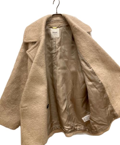 journal standard L'essage（ジャーナルスタンダード レサージュ）journal standard L'essage (ジャーナルスタンダード レサージュ) モヘヤMIXシャギーダブルコート  ベージュ サイズ:FREEの古着・服飾アイテム