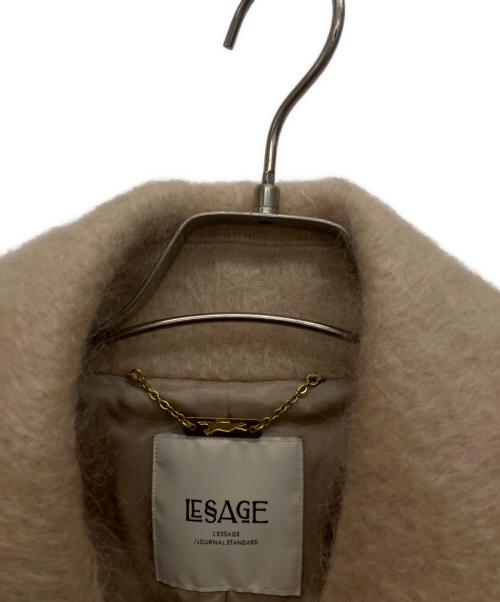 journal standard L'essage（ジャーナルスタンダード レサージュ）journal standard L'essage (ジャーナルスタンダード レサージュ) モヘヤMIXシャギーダブルコート  ベージュ サイズ:FREEの古着・服飾アイテム