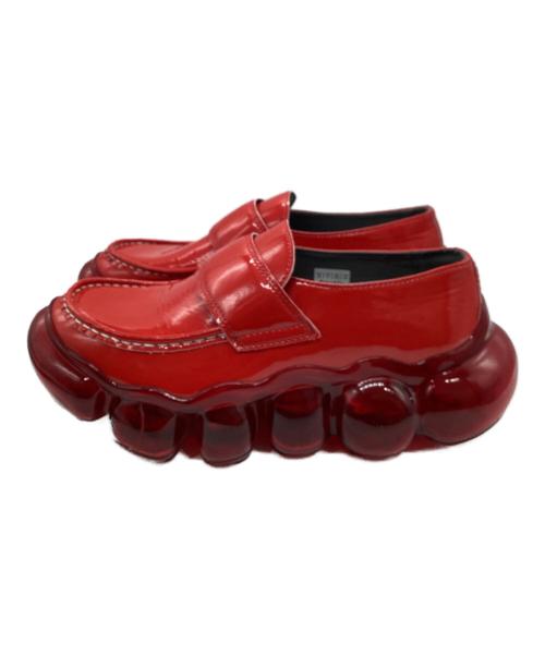 grounds（グラウンズ）grounds (グラウンズ) JEWELRY LOAFER レッド サイズ:25の古着・服飾アイテム