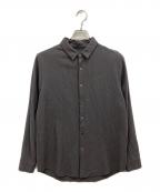 tilt the authenticsチルトザオーセンティックス）の古着「SCY Back Brashed Denim No Stitch Shirt」｜グレー