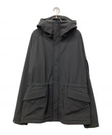 C.P COMPANY（シーピーカンパニー）の古着「フーデットソフトシェル ロングジャケット」｜ブラック
