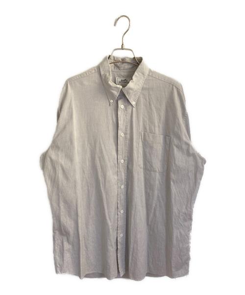 HERMES（エルメス）HERMES (エルメス) セリエボタン長袖シャツ グレー サイズ:42の古着・服飾アイテム