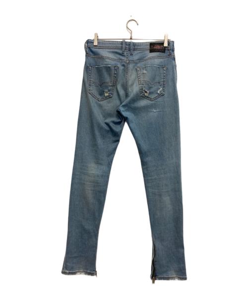 DIESEL（ディーゼル）DIESEL (ディーゼル) DEEPZIPダメージ加工デニムパンツ インディゴ サイズ:28の古着・服飾アイテム