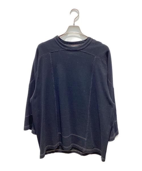 BLURHMS（ブラームス）blurhms (ブラームス) Co/Silk Nep Hockey Shirt ブラック サイズ:２の古着・服飾アイテム