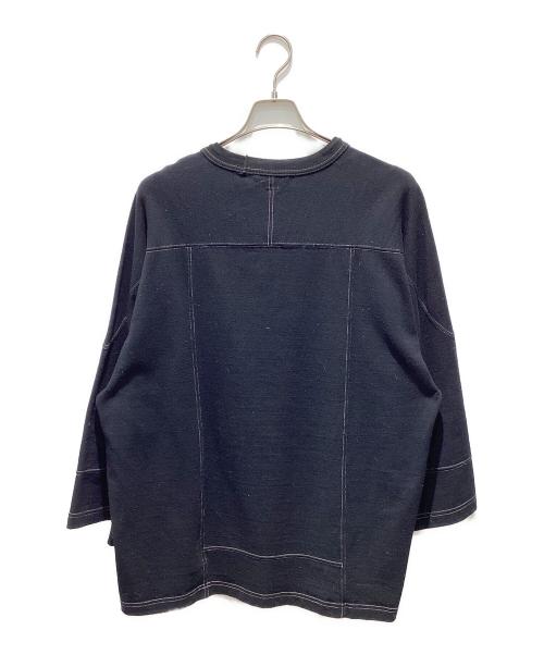 BLURHMS（ブラームス）blurhms (ブラームス) Co/Silk Nep Hockey Shirt ブラック サイズ:２の古着・服飾アイテム