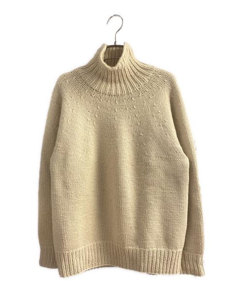 COMOLI（コモリ）COMOLI (コモリ) カシミア和紙ハンドタートルネックニット アイボリー サイズ:2の古着・服飾アイテム