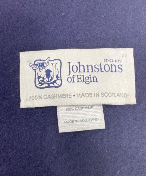 JOHNSTONS OF ELGIN（ジョンストンズ オブ エルガン）JOHNSTONS OF ELGIN (ジョンストンズ オブ エルガン) カシミヤマフラー ネイビーの古着・服飾アイテム