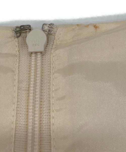 Diagram GRACE CONTINENTAL（ダイアグラム グレースコンチネンタル）Diagram GRACE CONTINENTAL (ダイアグラム グレースコンチネンタル) バイカラーフラワーワンピース アイボリー サイズ:38の古着・服飾アイテム