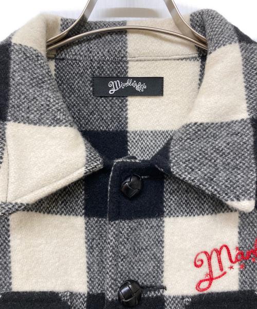 MARBLES（マーブルズ）MARBLES (マーブルズ) バッファローチェックジャケット ホワイト×ブラック サイズ:Mの古着・服飾アイテム
