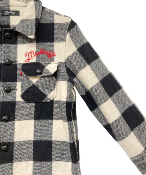 MARBLES（マーブルズ）MARBLES (マーブルズ) バッファローチェックジャケット ホワイト×ブラック サイズ:Mの古着・服飾アイテム