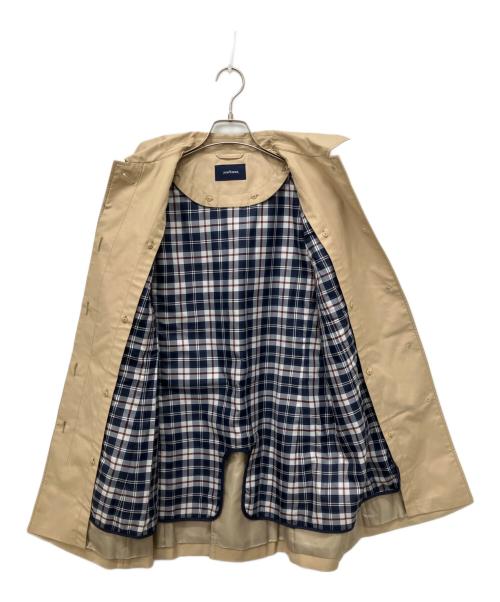 NEWYORKER（ニューヨーカー）NEWYORKER (ニューヨーカー) TCオーガニックギャバジン ステンカラーコート ベージュ サイズ:11ARの古着・服飾アイテム
