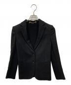 GUCCIグッチ）の古着「ニット切替カシミヤ混テーラードジャケット」｜ブラック