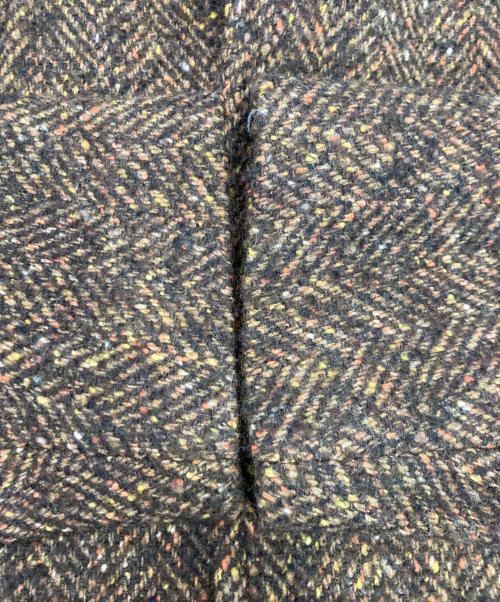 TOMORROW LAND（トゥモローランド）TOMORROW LAND (トゥモローランド) ウールツイード ベルテッドステンカラーコート ブラウン サイズ:Lの古着・服飾アイテム