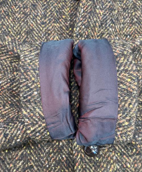 TOMORROW LAND（トゥモローランド）TOMORROW LAND (トゥモローランド) ウールツイード ベルテッドステンカラーコート ブラウン サイズ:Lの古着・服飾アイテム