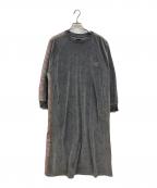 Needles×BEAMS BOYニードルズ×ビームスボーイ）の古着「Track Dress Velvet　トラック ドレス ベルベット」｜グレー