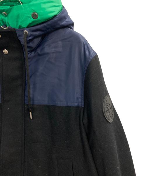 DIESEL（ディーゼル）DIESEL (ディーゼル) 異素材ドッキングジャケット ネイビー×グリーン サイズ:Mの古着・服飾アイテム