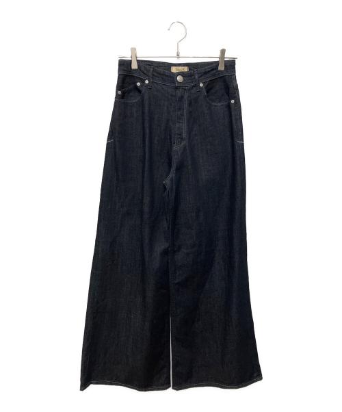 YANUK（ヤヌーク）YANUK (ヤヌーク) ワイドフレアデニムパンツ インディゴ サイズ:SIZE27の古着・服飾アイテム