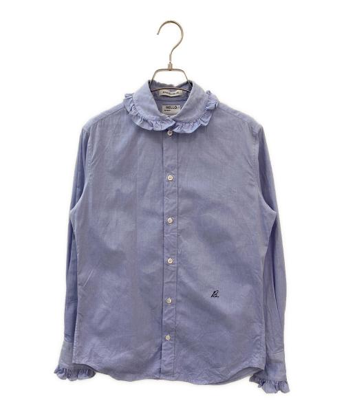 MADISON BLUE（マディソンブルー）MADISON BLUE (マディソンブルー) ROUND COLLAR FRILL SH L.OX スカイブルー サイズ:02（M）の古着・服飾アイテム
