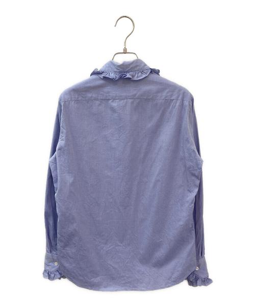 MADISON BLUE（マディソンブルー）MADISON BLUE (マディソンブルー) ROUND COLLAR FRILL SH L.OX スカイブルー サイズ:02（M）の古着・服飾アイテム