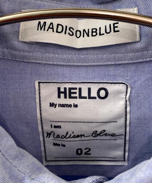 MADISON BLUE（マディソンブルー）MADISON BLUE (マディソンブルー) ROUND COLLAR FRILL SH L.OX スカイブルー サイズ:02（M）の古着・服飾アイテム