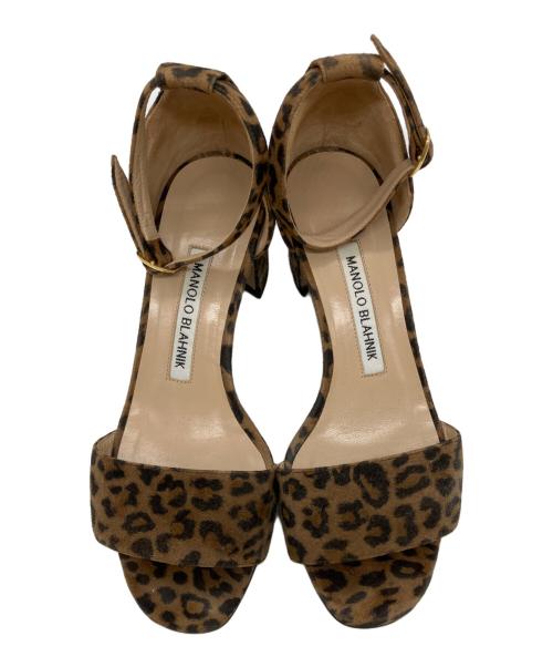 Manolo Blahnik（マノロブラニク）Manolo Blahnik (マノロブラニク) スウェードサンダル ブラウン サイズ:35の古着・服飾アイテム
