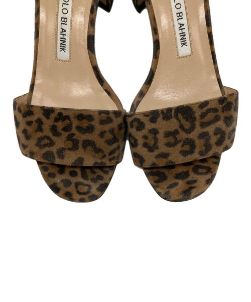 Manolo Blahnik（マノロブラニク）Manolo Blahnik (マノロブラニク) スウェードサンダル ブラウン サイズ:35の古着・服飾アイテム