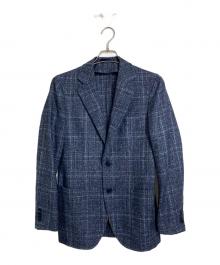 TOMORROW LAND PILGRIM（トゥモローランド ピルグリム）の古着「ベビーアルパカウール 2Bシングルテーラードジャケット　AGNONA社製生地使用」｜ネイビー