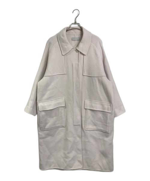 Audrey and John Wad（オードリーアンドジョンワッド）Audrey and John Wad (オードリーアンドジョンワッド) ステンカラーオーバーサイズコート　ビッグシルエット ライトピンク サイズ:Mの古着・服飾アイテム