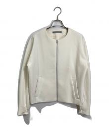 theory luxe（セオリーリュクス）の古着「FROST STRETCH NUELA ノーカラージャケット」｜ホワイト