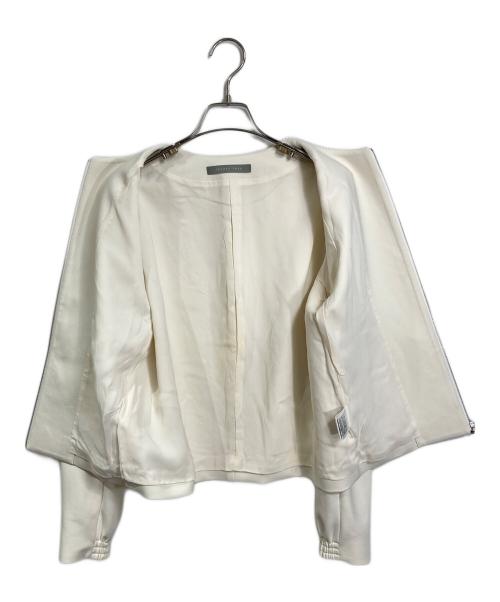 theory luxe（セオリーリュクス）theory luxe (セオリーリュクス) FROST STRETCH NUELA ノーカラージャケット ホワイト サイズ:38の古着・服飾アイテム