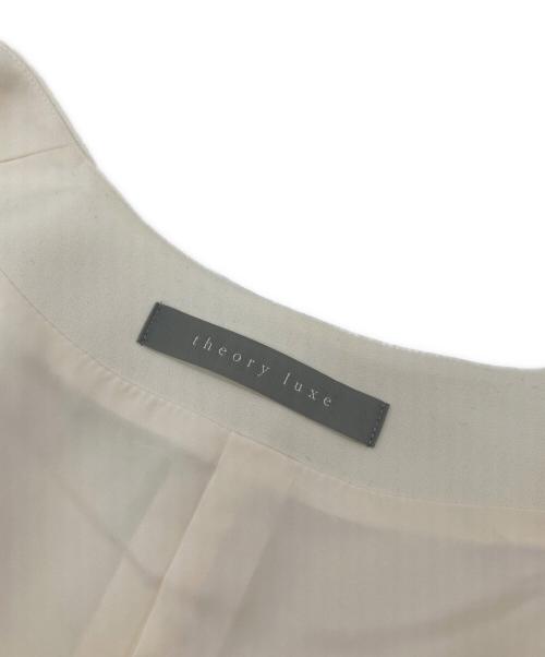 theory luxe（セオリーリュクス）theory luxe (セオリーリュクス) FROST STRETCH NUELA ノーカラージャケット ホワイト サイズ:38の古着・服飾アイテム
