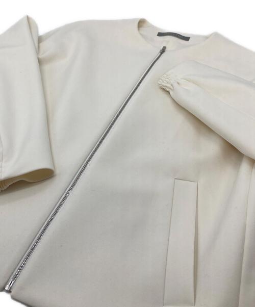 theory luxe（セオリーリュクス）theory luxe (セオリーリュクス) FROST STRETCH NUELA ノーカラージャケット ホワイト サイズ:38の古着・服飾アイテム