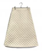 theory luxeセオリーリュクス）の古着「DALE LORNA キルティン部スカート　ロングスカート」｜アイボリー