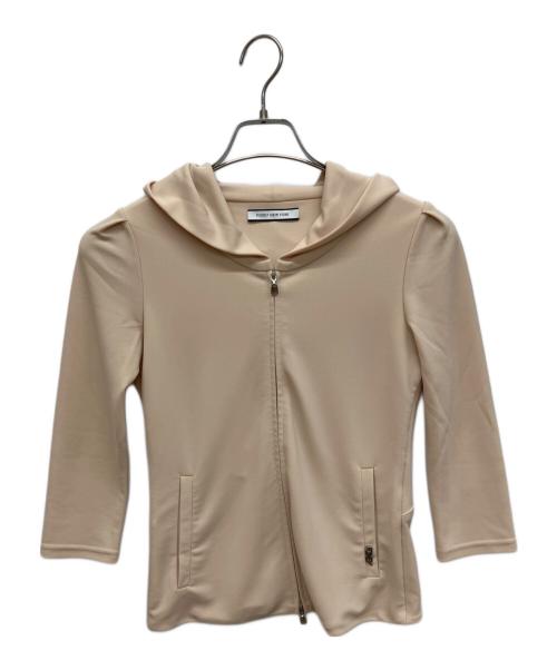 FOXEY NEWYORK（フォクシーニューヨーク）FOXEY NEWYORK (フォクシーニューヨーク) ジップパーカー ベージュ サイズ:SIZE 38の古着・服飾アイテム