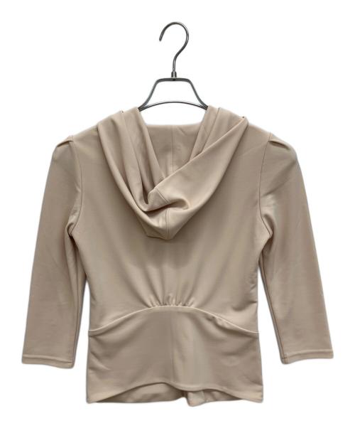 FOXEY NEWYORK（フォクシーニューヨーク）FOXEY NEWYORK (フォクシーニューヨーク) ジップパーカー ベージュ サイズ:SIZE 38の古着・服飾アイテム