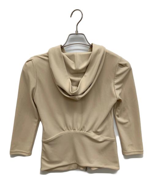 FOXEY NEWYORK（フォクシーニューヨーク）FOXEY NEWYORK (フォクシーニューヨーク) ジップパーカー ベージュ サイズ:SIZE38の古着・服飾アイテム