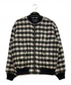 ALEXANDER WANGアレキサンダー・ワン）の古着「モヘヤブレンド チェックボンバージャケット」｜ブラック×ホワイト