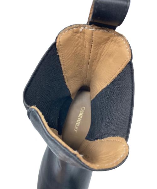 Caminando（カミナンド）Caminando (カミナンド) DEUXIEME CLASSE (ドゥーズィエム クラス) サイドゴアブーツ　レザーブーツ ブラック サイズ:9の古着・服飾アイテム