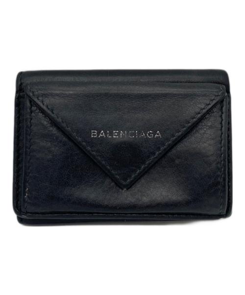 BALENCIAGA（バレンシアガ）BALENCIAGA (バレンシアガ) 3つ折り財布　ミニ財布　 ブラック サイズ:実寸参照の古着・服飾アイテム