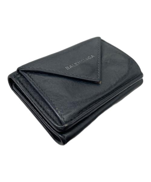 BALENCIAGA（バレンシアガ）BALENCIAGA (バレンシアガ) 3つ折り財布　ミニ財布　 ブラック サイズ:実寸参照の古着・服飾アイテム