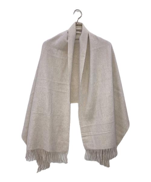 JOSHUA ELLIS（ジョシュア エリス）Joshua Ellis (ジョシュア エリス) 大判カシミヤストール ベージュの古着・服飾アイテム