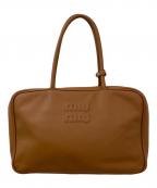 MIU MIUミュウミュウ）の古着「レザー ボー バッグ」｜ブラウン